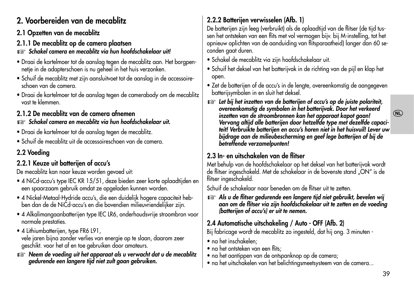 Metz Mecablitz 44 AF-3M User Manual | Page 39 / 108