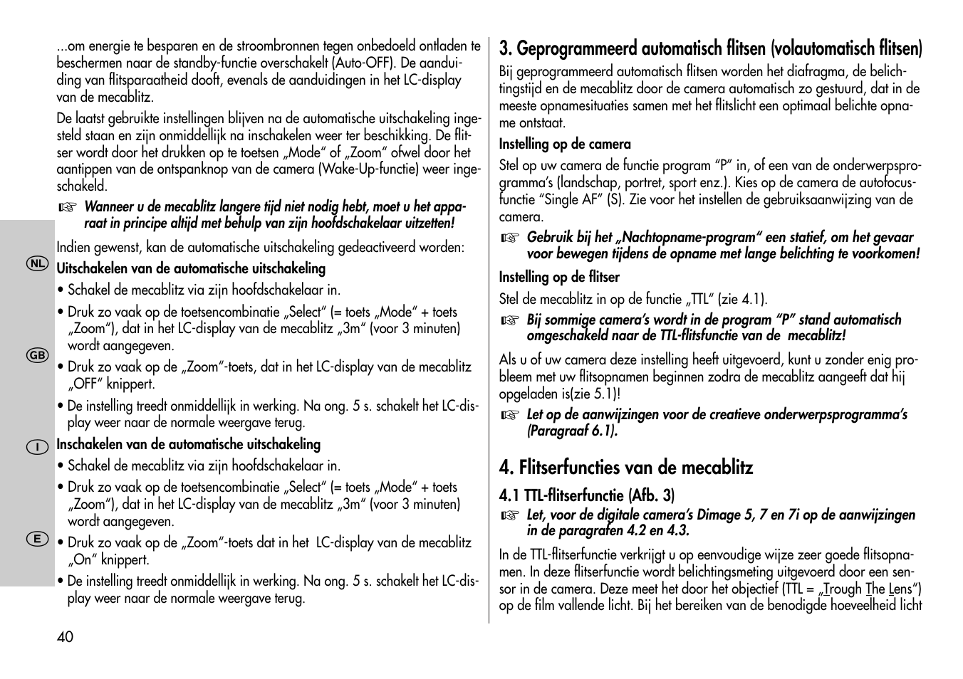 Ńķ ƴ į | Metz Mecablitz 44 AF-3M User Manual | Page 40 / 108