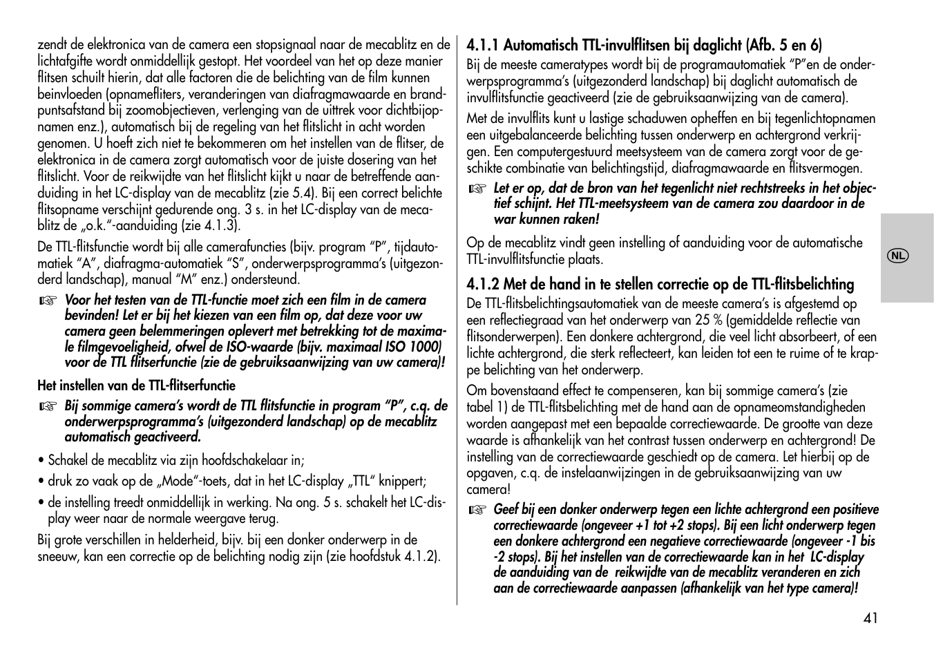Metz Mecablitz 44 AF-3M User Manual | Page 41 / 108
