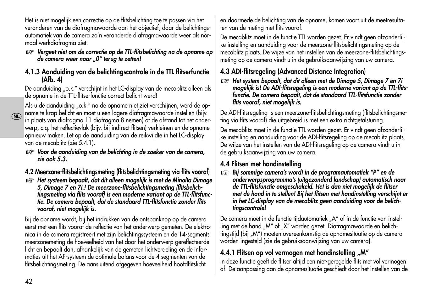 Metz Mecablitz 44 AF-3M User Manual | Page 42 / 108