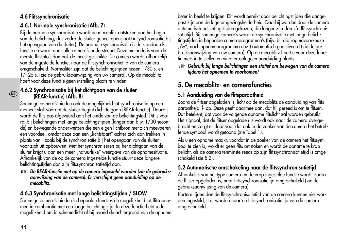 Metz Mecablitz 44 AF-3M User Manual | Page 44 / 108