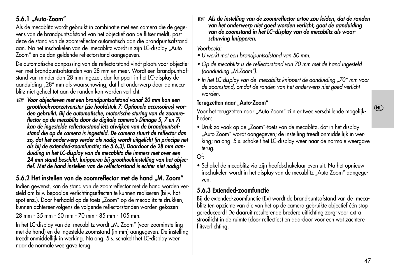 Metz Mecablitz 44 AF-3M User Manual | Page 47 / 108