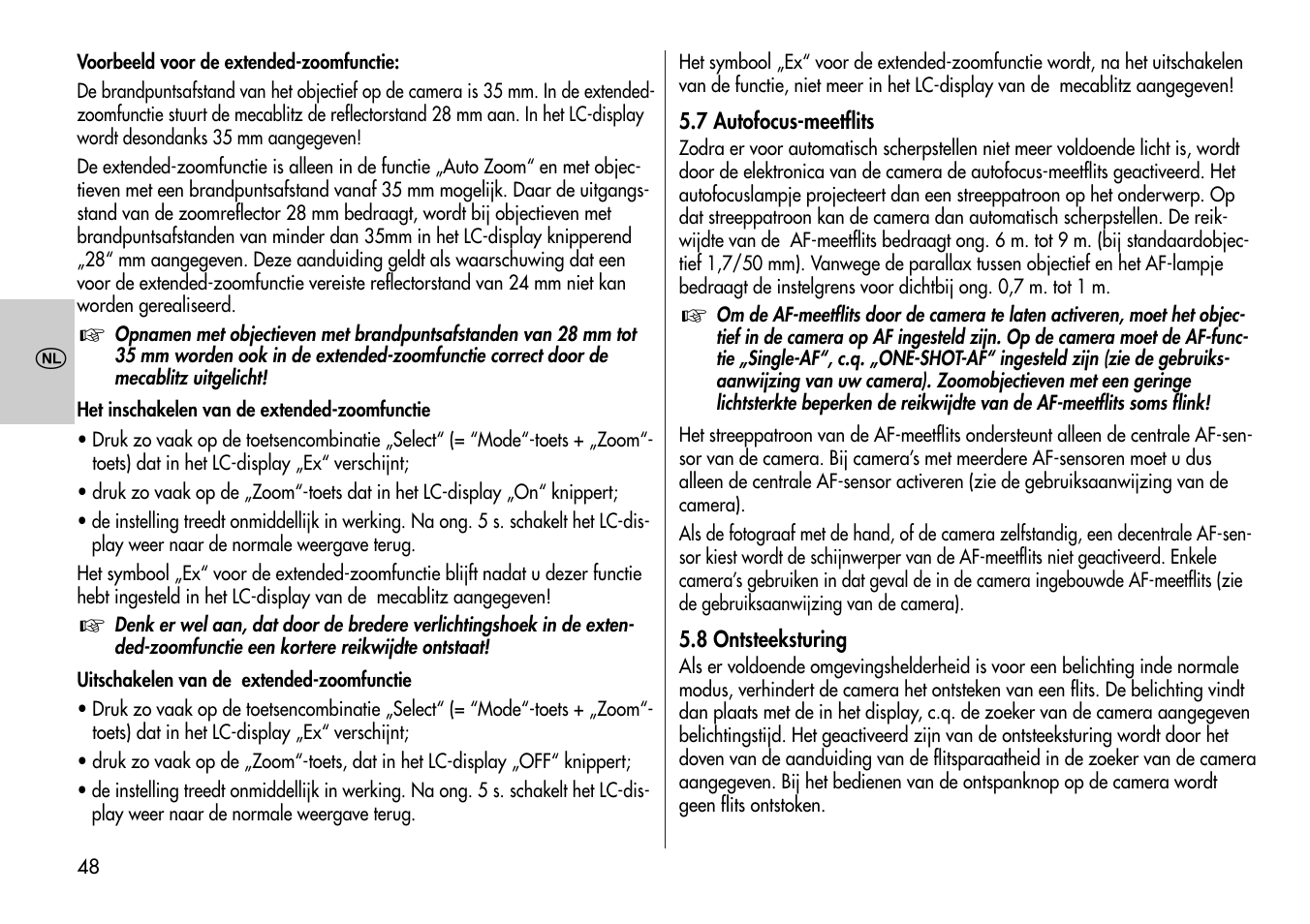 Metz Mecablitz 44 AF-3M User Manual | Page 48 / 108