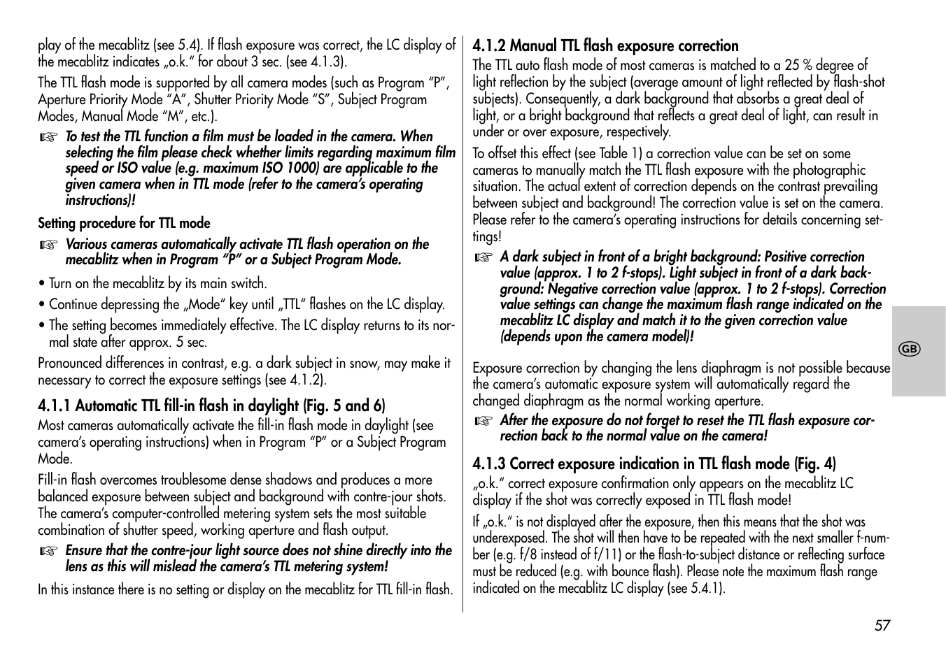 Metz Mecablitz 44 AF-3M User Manual | Page 57 / 108