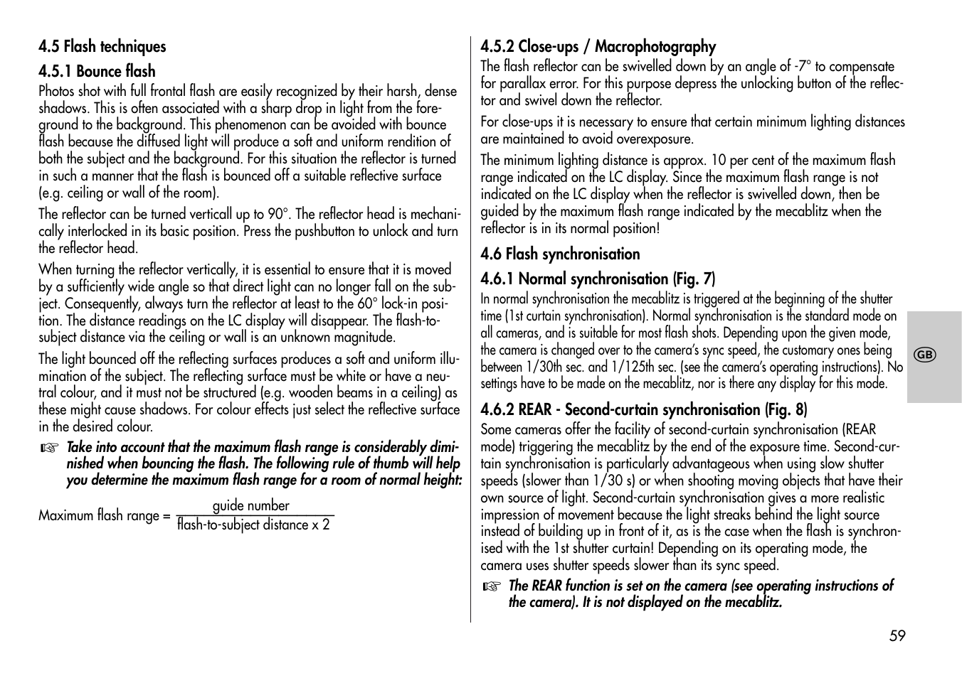 Metz Mecablitz 44 AF-3M User Manual | Page 59 / 108