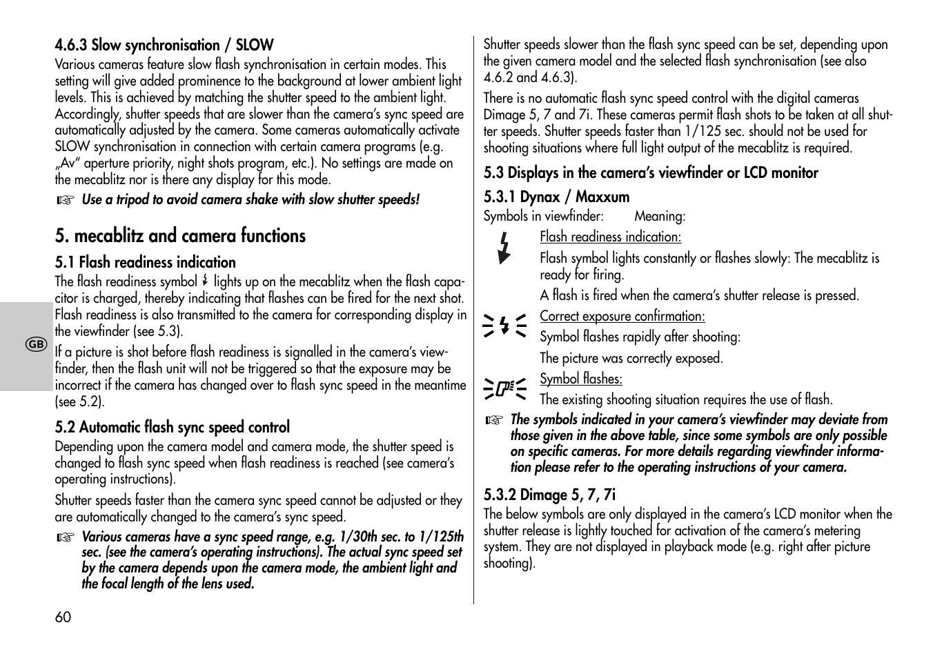 Metz Mecablitz 44 AF-3M User Manual | Page 60 / 108