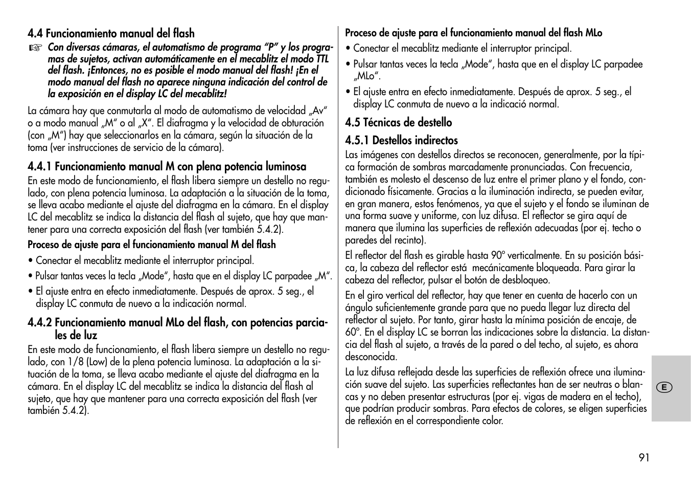 Metz Mecablitz 44 AF-3M User Manual | Page 91 / 108
