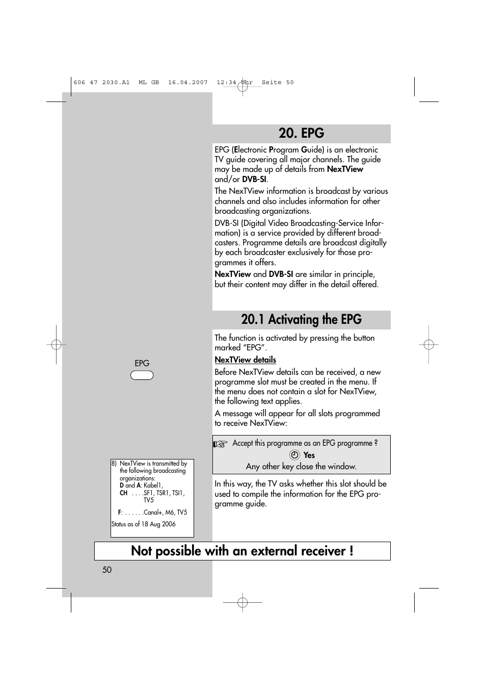 Metz LCD-TV None User Manual | Page 50 / 116
