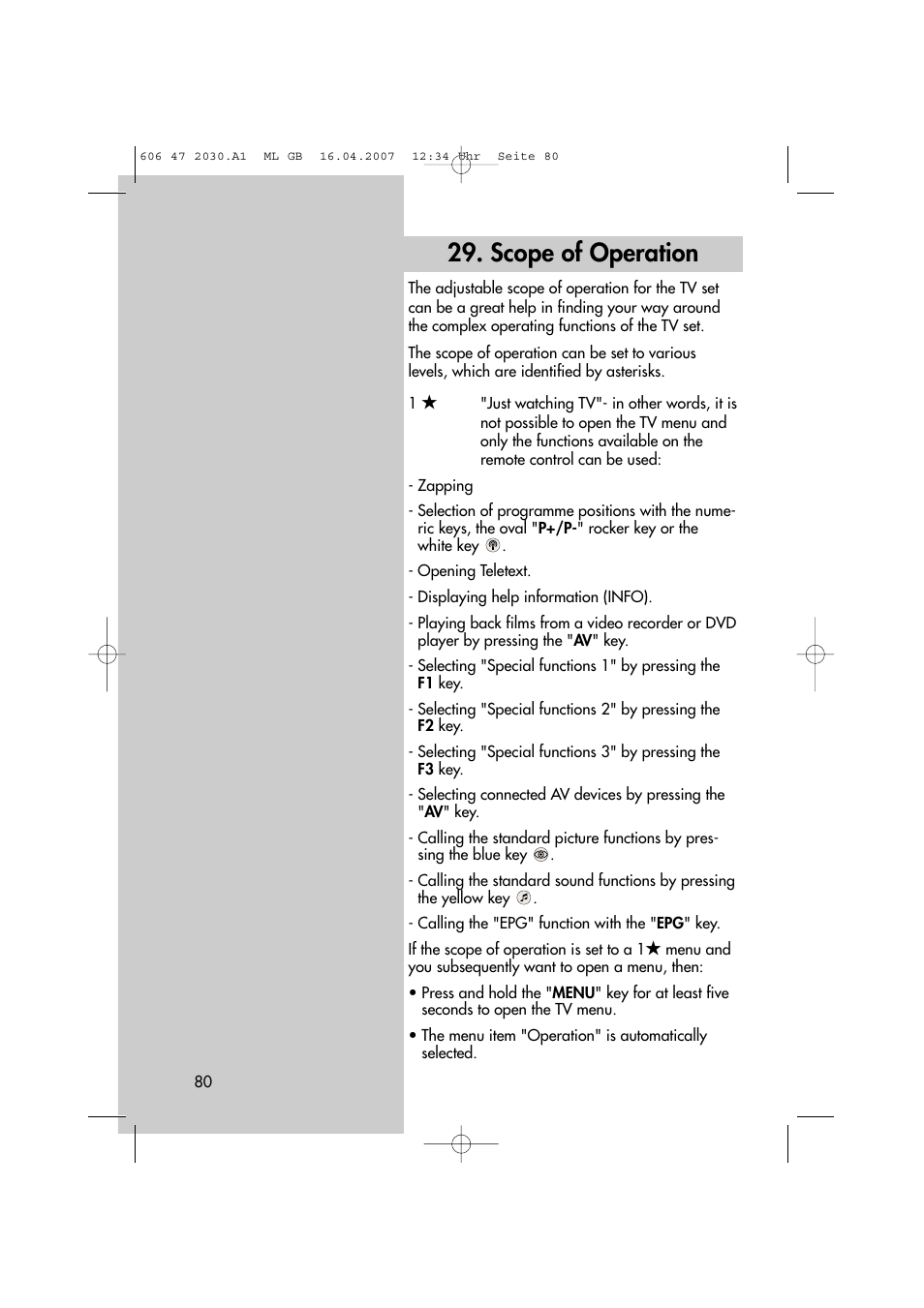 Scope of operation | Metz LCD-TV None User Manual | Page 80 / 116