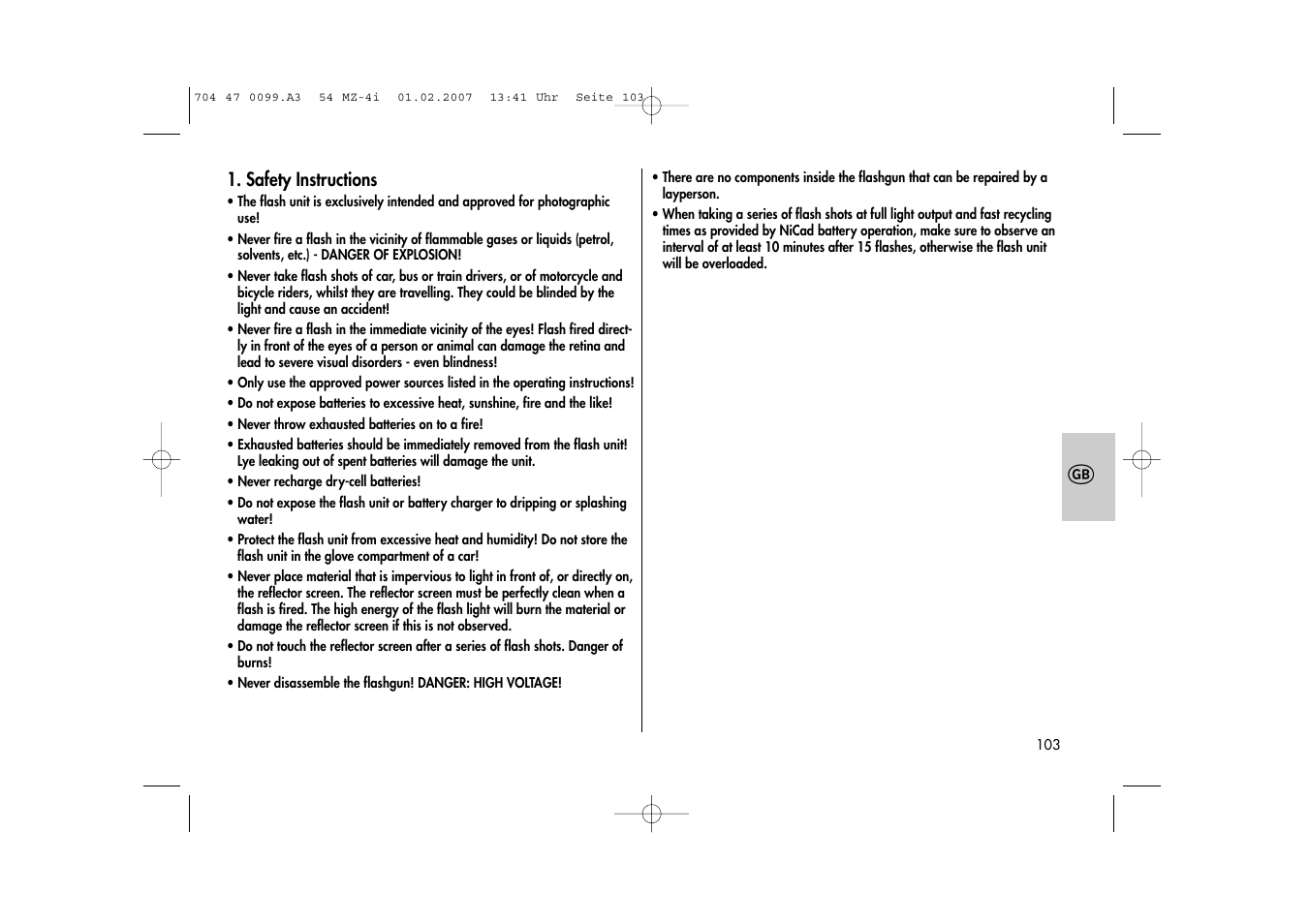 Metz MECABLITZ 54 MZ-4/4I User Manual | Page 103 / 206