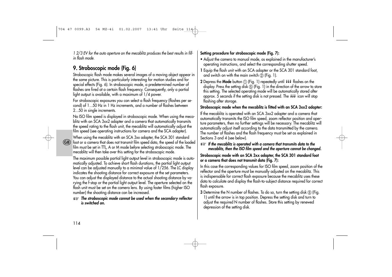 Metz MECABLITZ 54 MZ-4/4I User Manual | Page 114 / 206