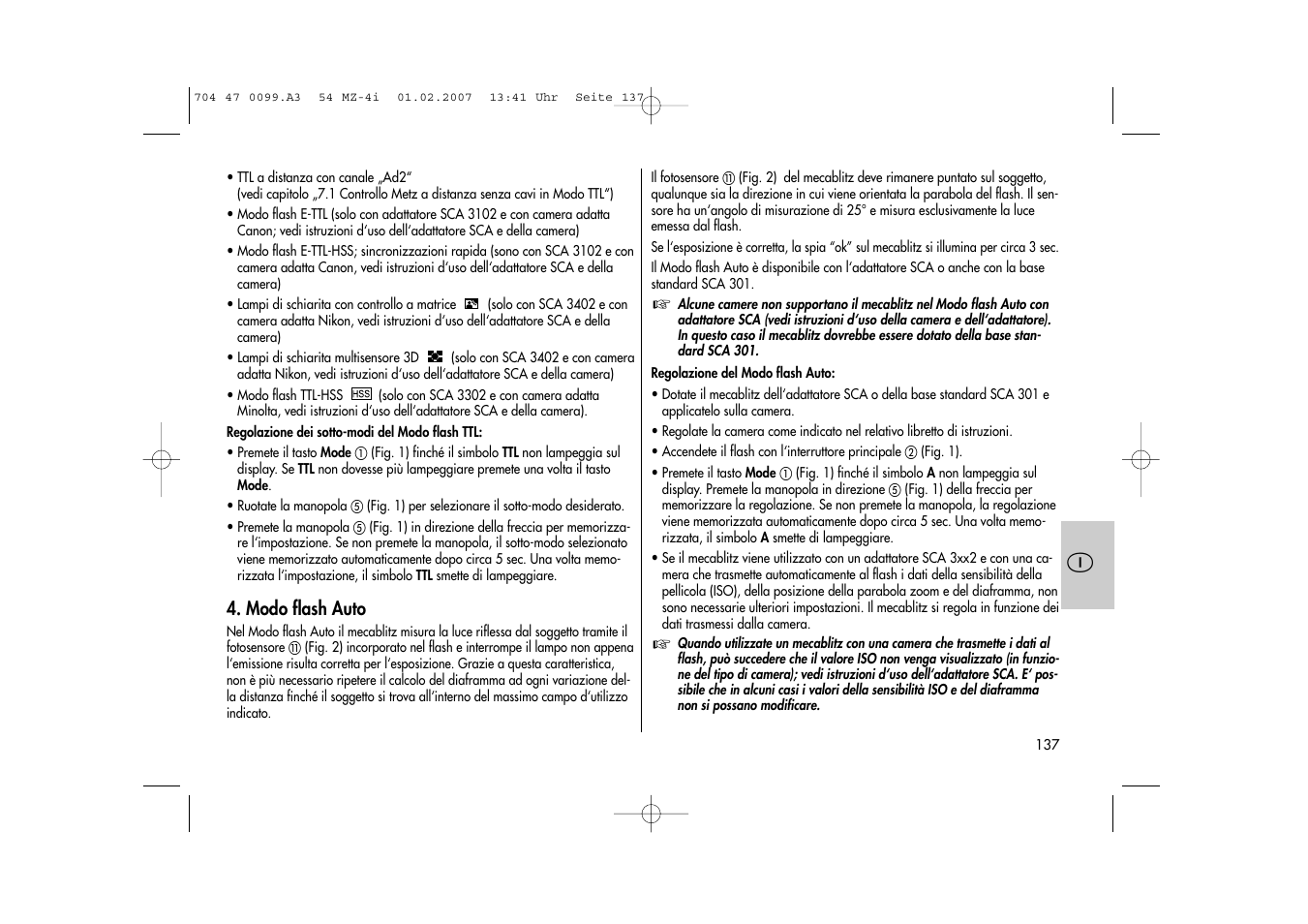 Metz MECABLITZ 54 MZ-4/4I User Manual | Page 137 / 206