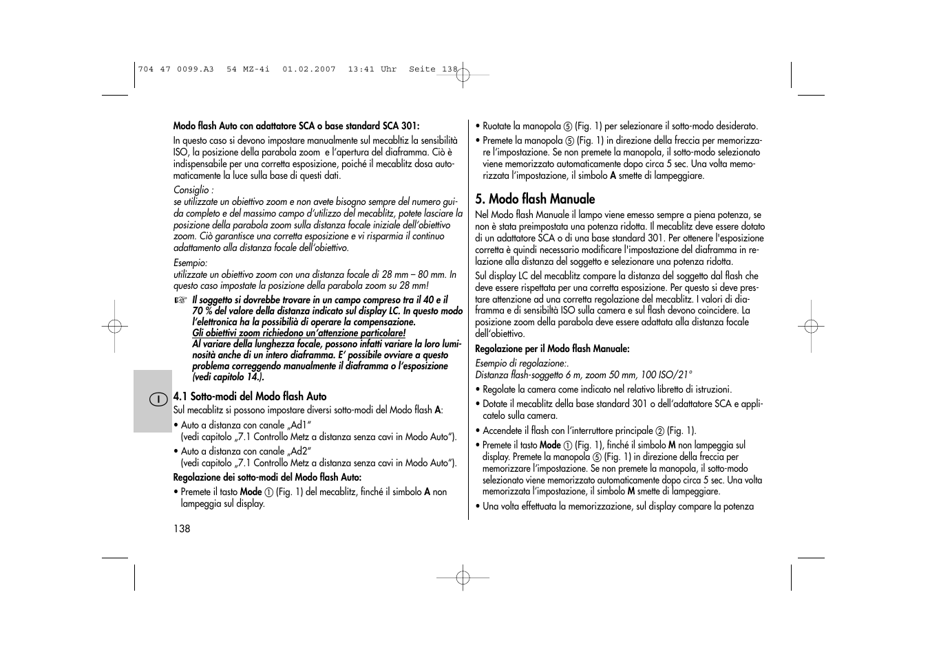 Metz MECABLITZ 54 MZ-4/4I User Manual | Page 138 / 206