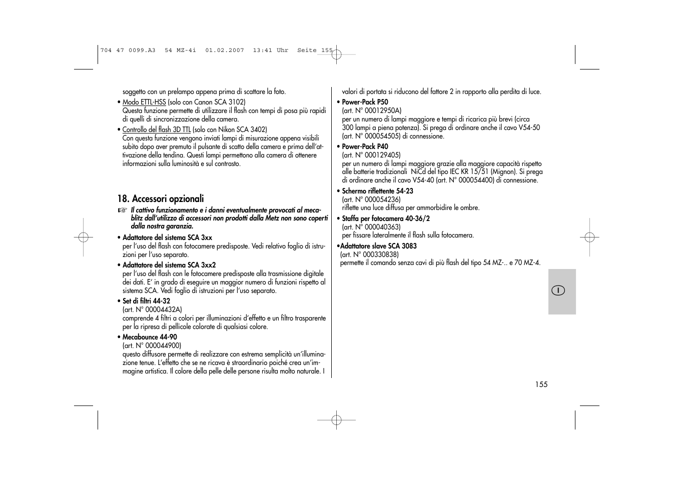 Metz MECABLITZ 54 MZ-4/4I User Manual | Page 155 / 206