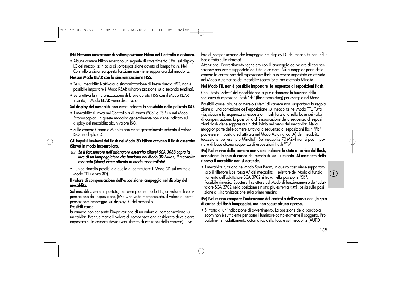 Metz MECABLITZ 54 MZ-4/4I User Manual | Page 159 / 206