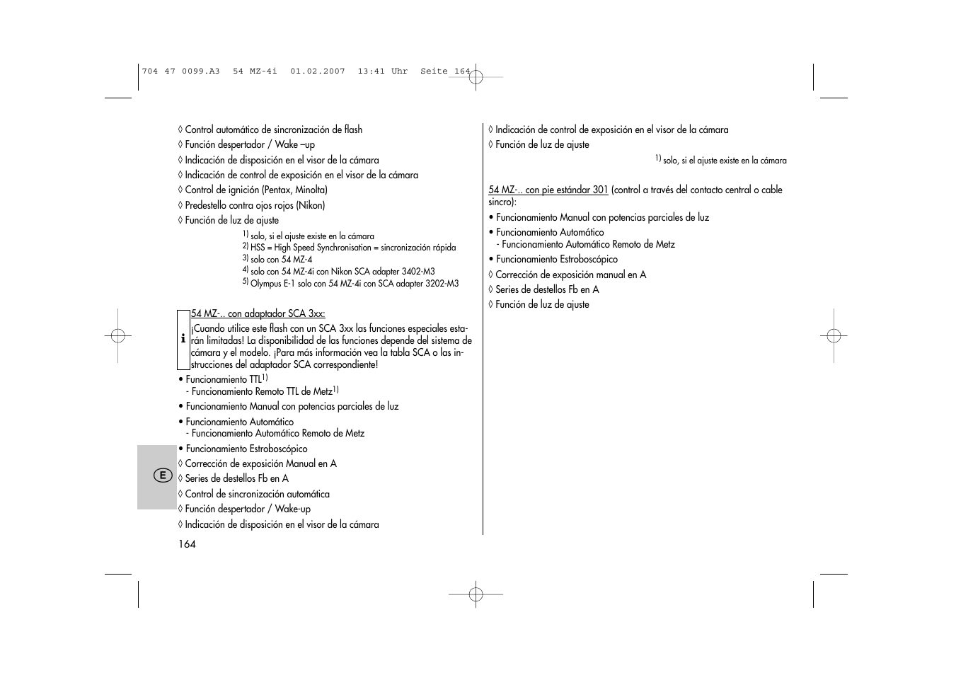 Metz MECABLITZ 54 MZ-4/4I User Manual | Page 164 / 206