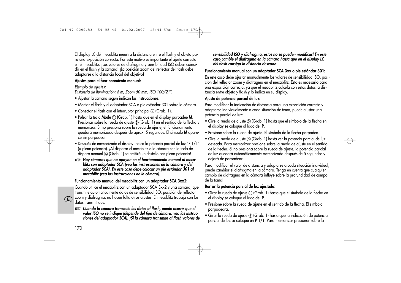 Metz MECABLITZ 54 MZ-4/4I User Manual | Page 170 / 206