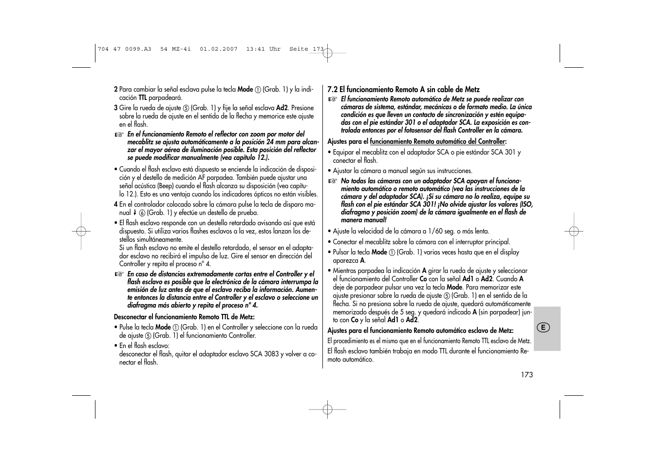 Metz MECABLITZ 54 MZ-4/4I User Manual | Page 173 / 206