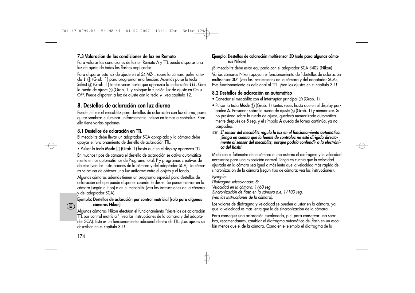 Metz MECABLITZ 54 MZ-4/4I User Manual | Page 174 / 206