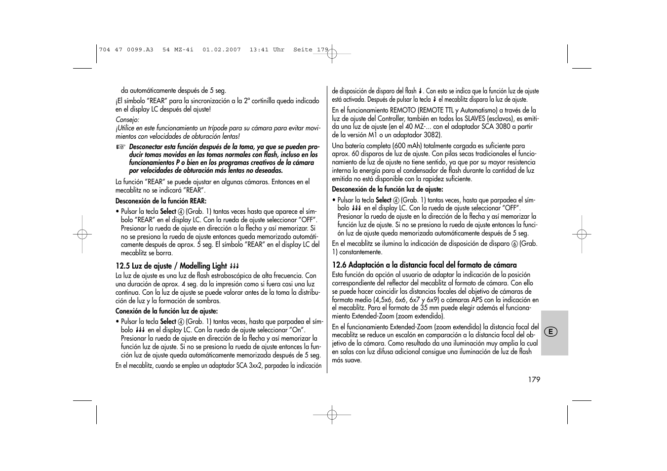 Metz MECABLITZ 54 MZ-4/4I User Manual | Page 179 / 206