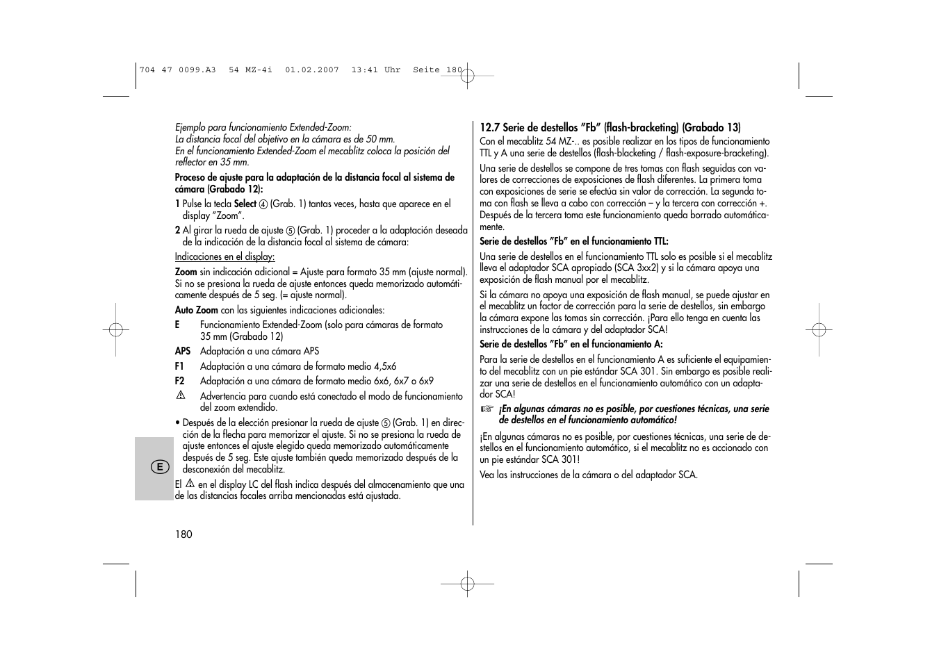 Metz MECABLITZ 54 MZ-4/4I User Manual | Page 180 / 206