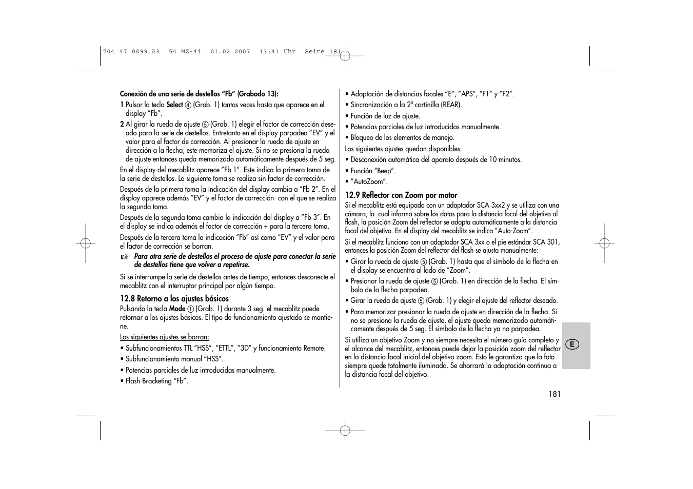 Metz MECABLITZ 54 MZ-4/4I User Manual | Page 181 / 206