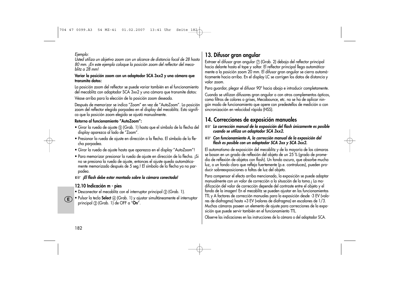 Metz MECABLITZ 54 MZ-4/4I User Manual | Page 182 / 206