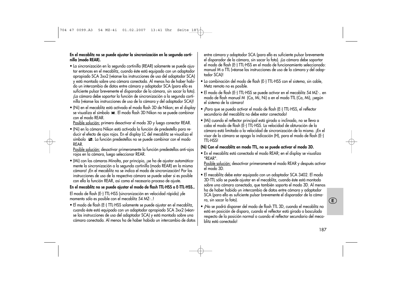 Metz MECABLITZ 54 MZ-4/4I User Manual | Page 187 / 206