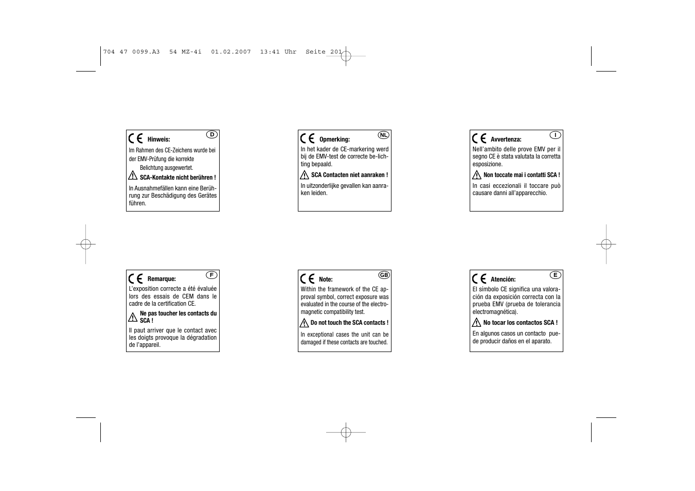 Metz MECABLITZ 54 MZ-4/4I User Manual | Page 201 / 206