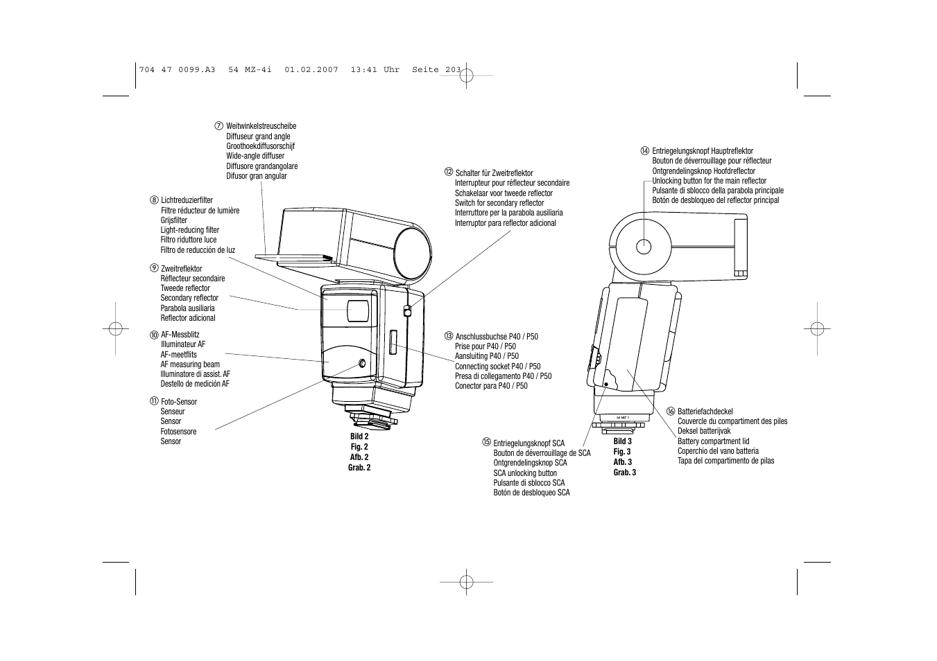 Metz MECABLITZ 54 MZ-4/4I User Manual | Page 203 / 206