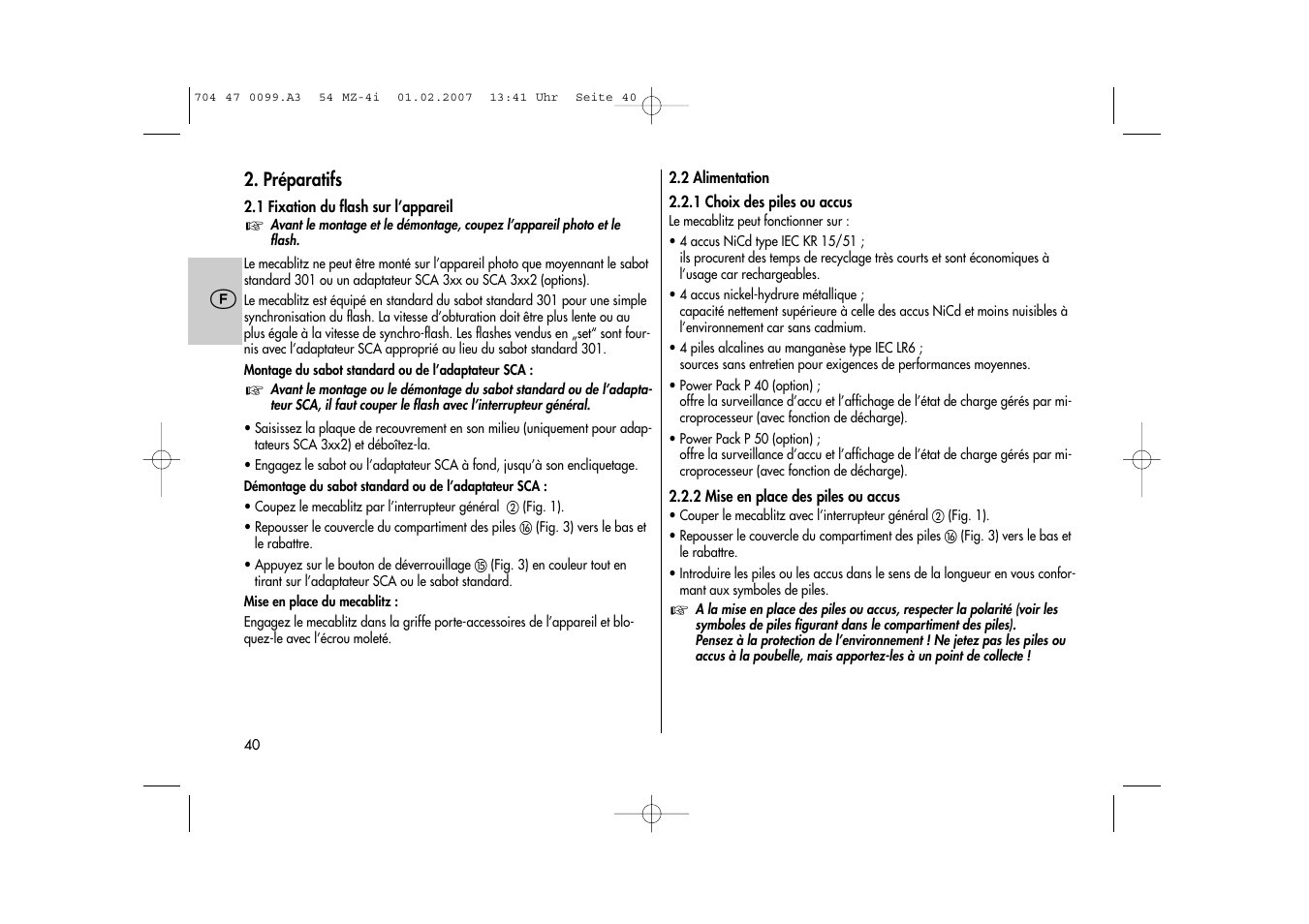 Metz MECABLITZ 54 MZ-4/4I User Manual | Page 40 / 206