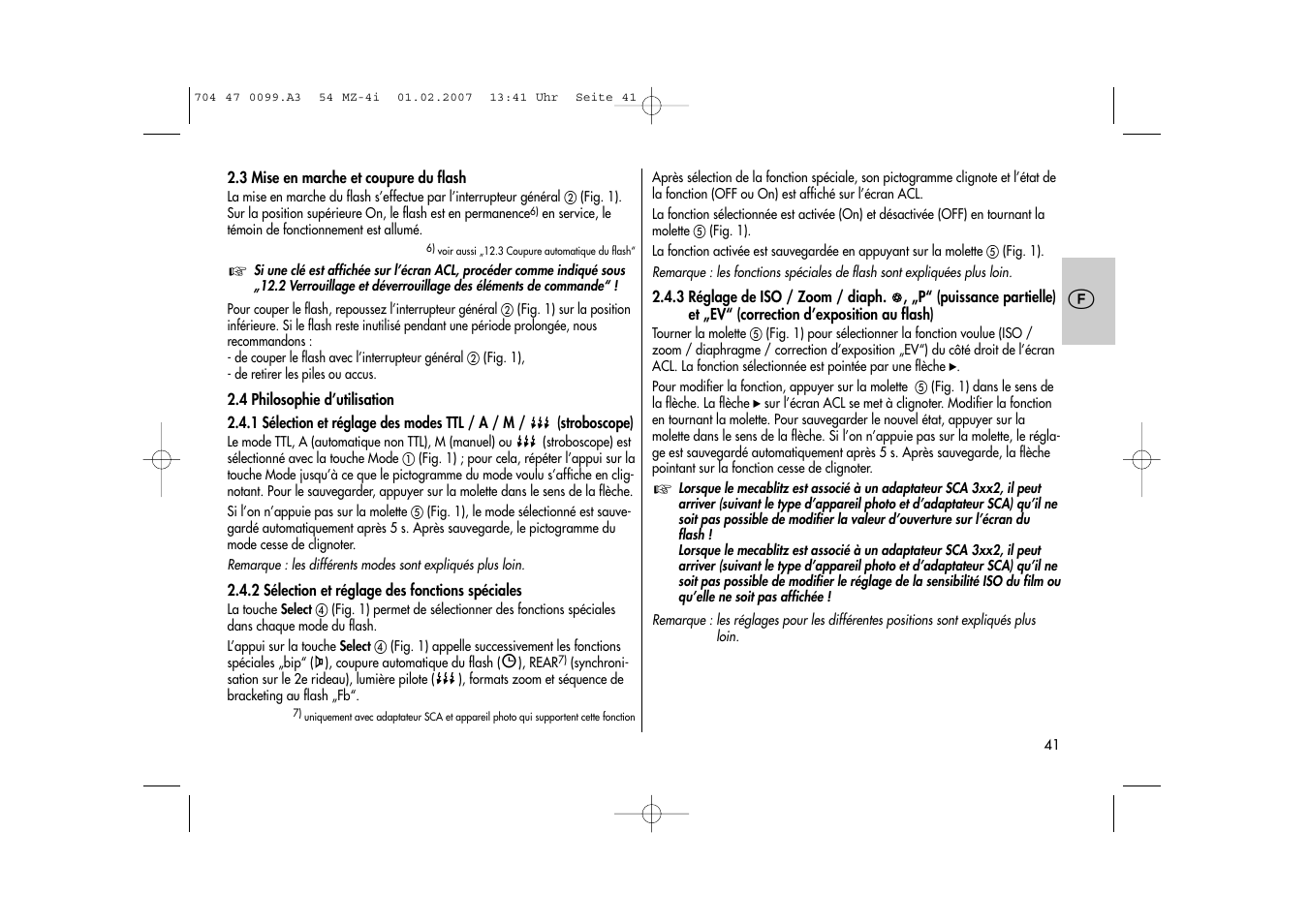 Metz MECABLITZ 54 MZ-4/4I User Manual | Page 41 / 206
