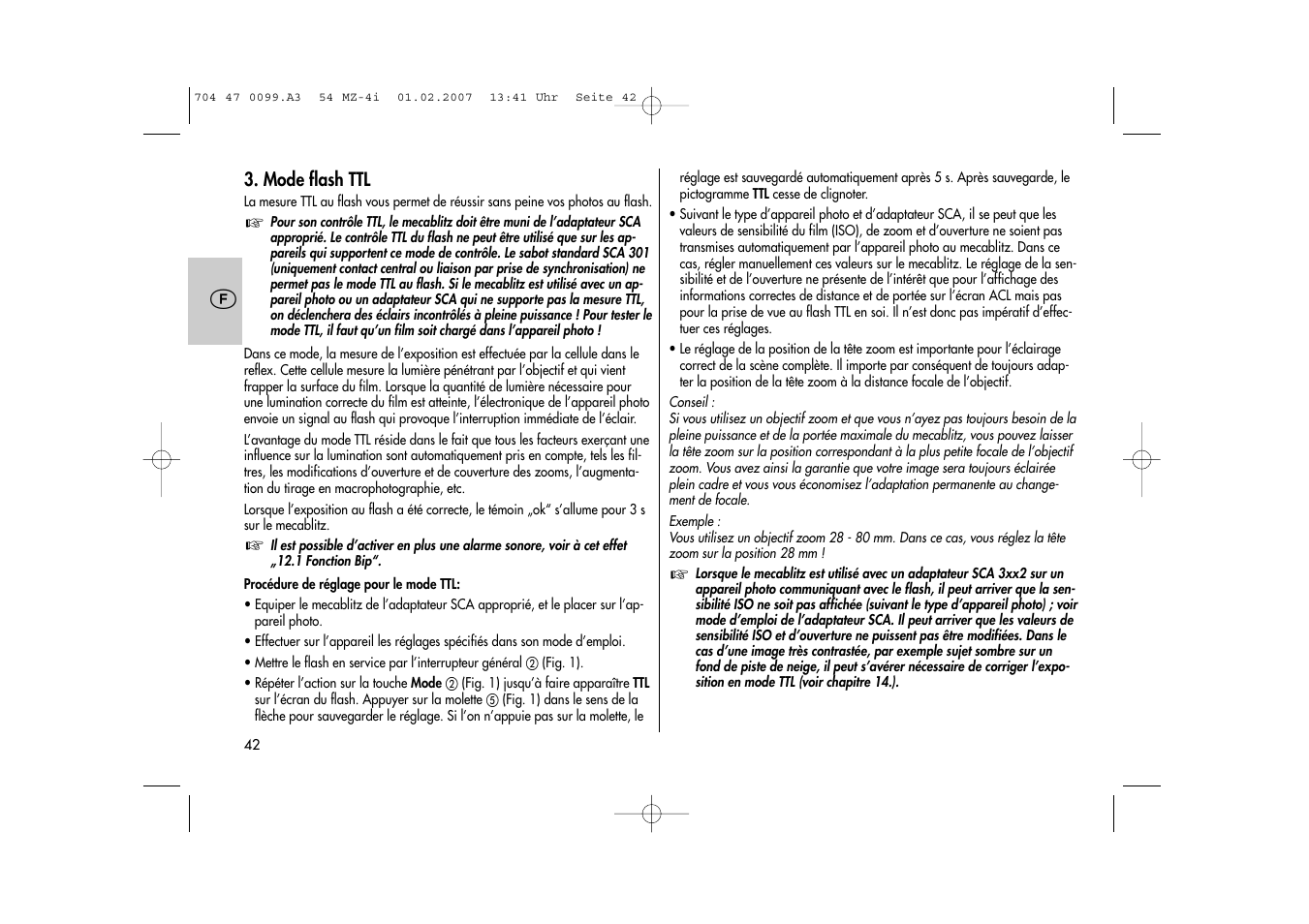 Metz MECABLITZ 54 MZ-4/4I User Manual | Page 42 / 206