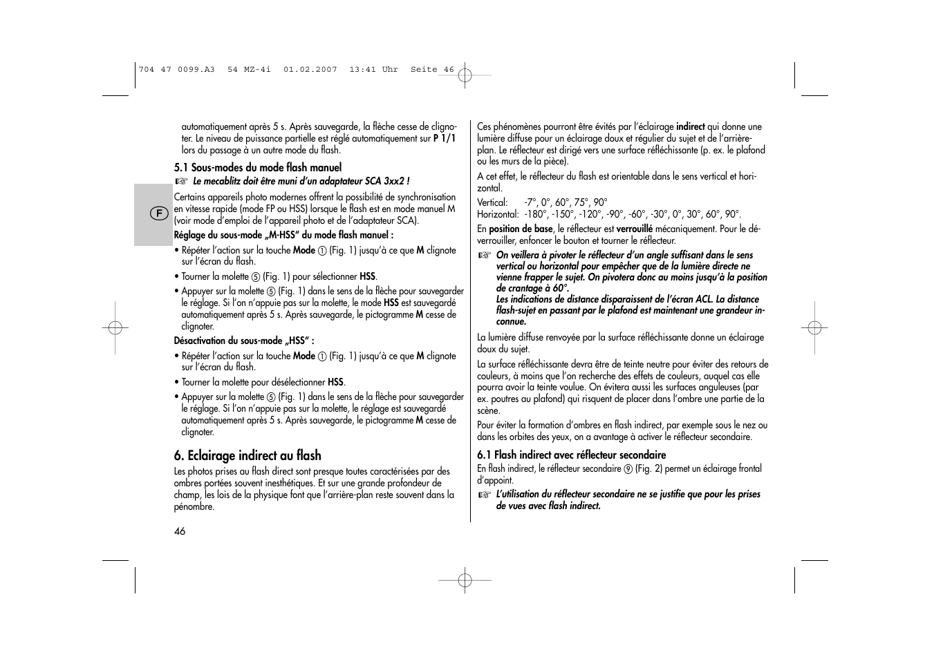 Metz MECABLITZ 54 MZ-4/4I User Manual | Page 46 / 206