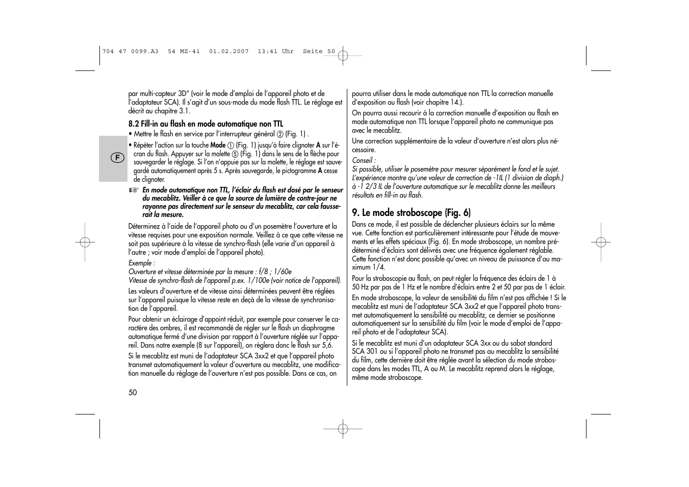 Metz MECABLITZ 54 MZ-4/4I User Manual | Page 50 / 206