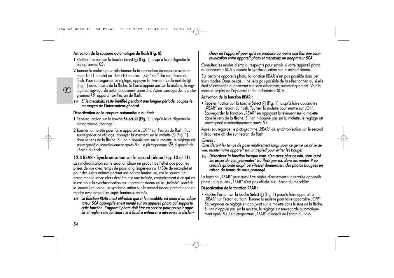 Metz MECABLITZ 54 MZ-4/4I User Manual | Page 54 / 206