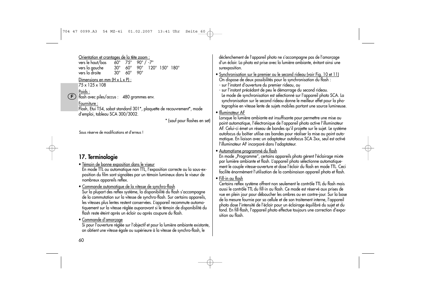 Metz MECABLITZ 54 MZ-4/4I User Manual | Page 60 / 206