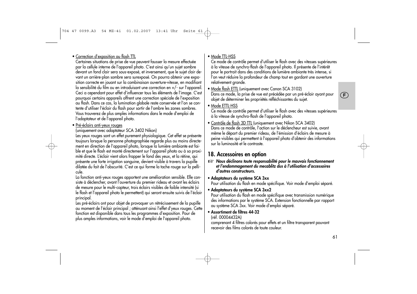 Metz MECABLITZ 54 MZ-4/4I User Manual | Page 61 / 206
