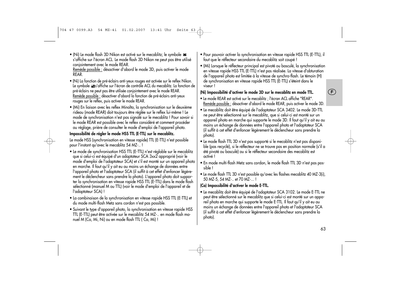 Metz MECABLITZ 54 MZ-4/4I User Manual | Page 63 / 206