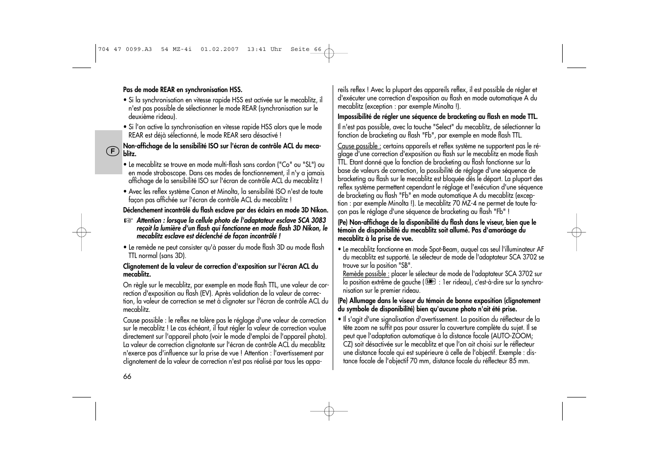 Metz MECABLITZ 54 MZ-4/4I User Manual | Page 66 / 206