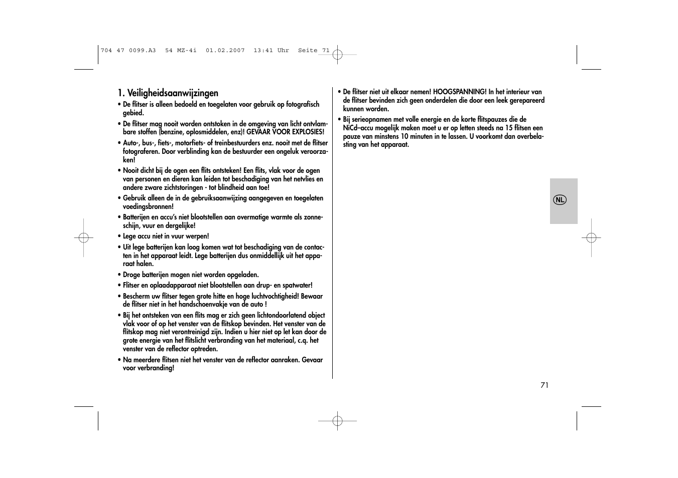 Metz MECABLITZ 54 MZ-4/4I User Manual | Page 71 / 206