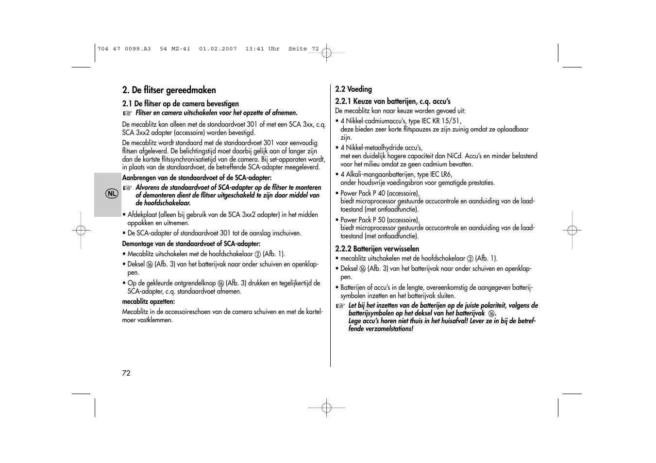 Metz MECABLITZ 54 MZ-4/4I User Manual | Page 72 / 206