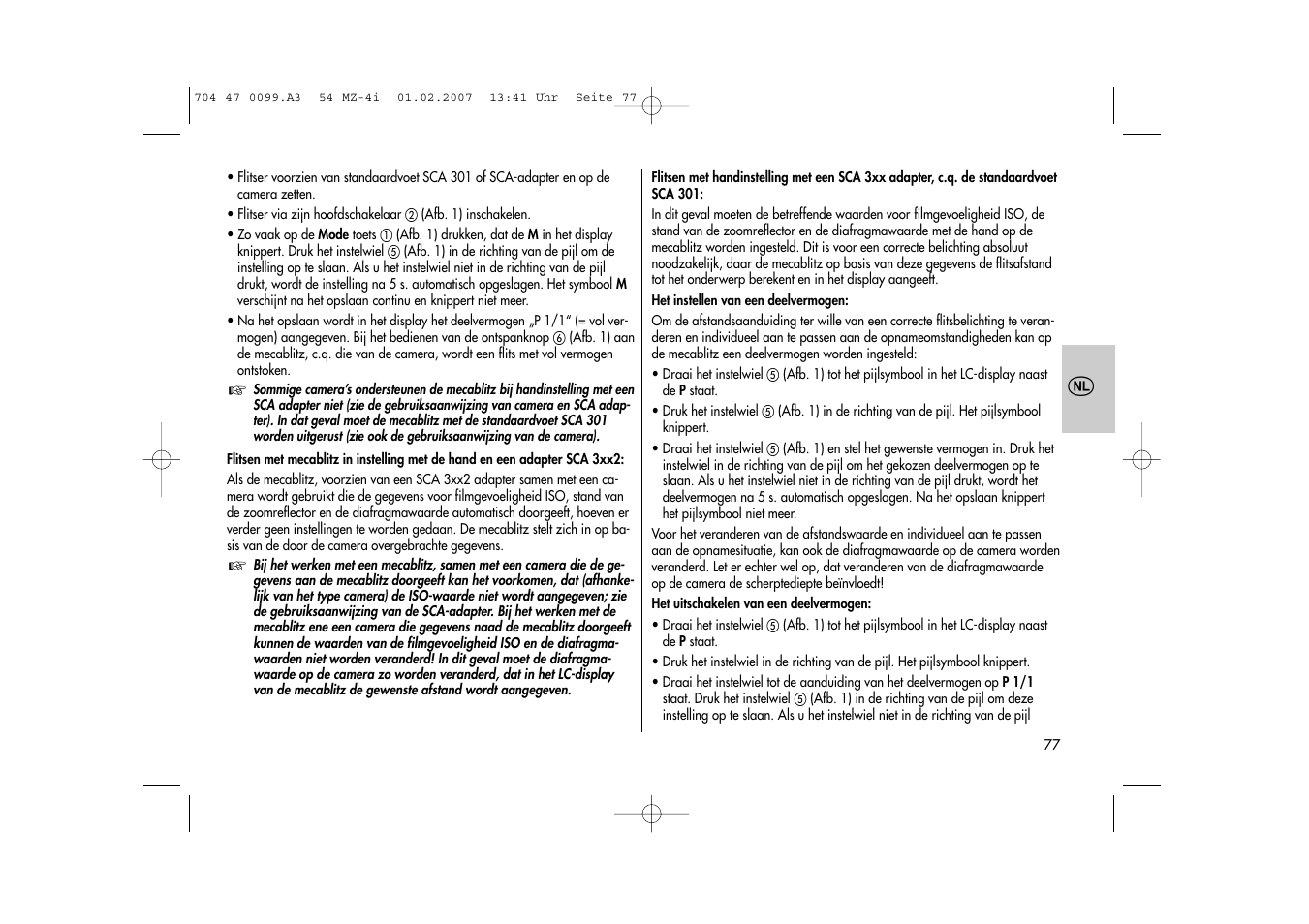 Metz MECABLITZ 54 MZ-4/4I User Manual | Page 77 / 206