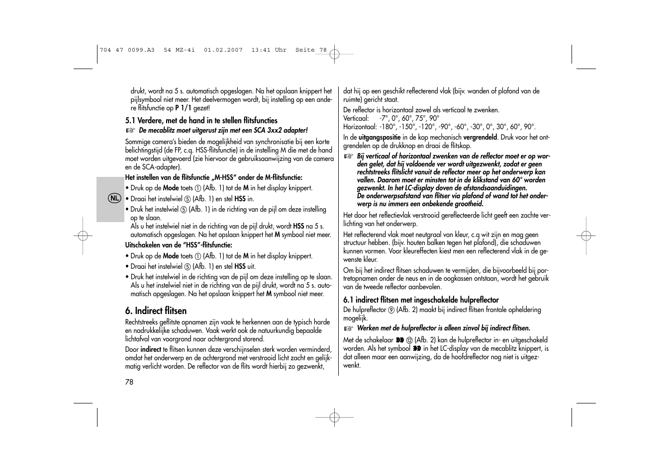 Metz MECABLITZ 54 MZ-4/4I User Manual | Page 78 / 206