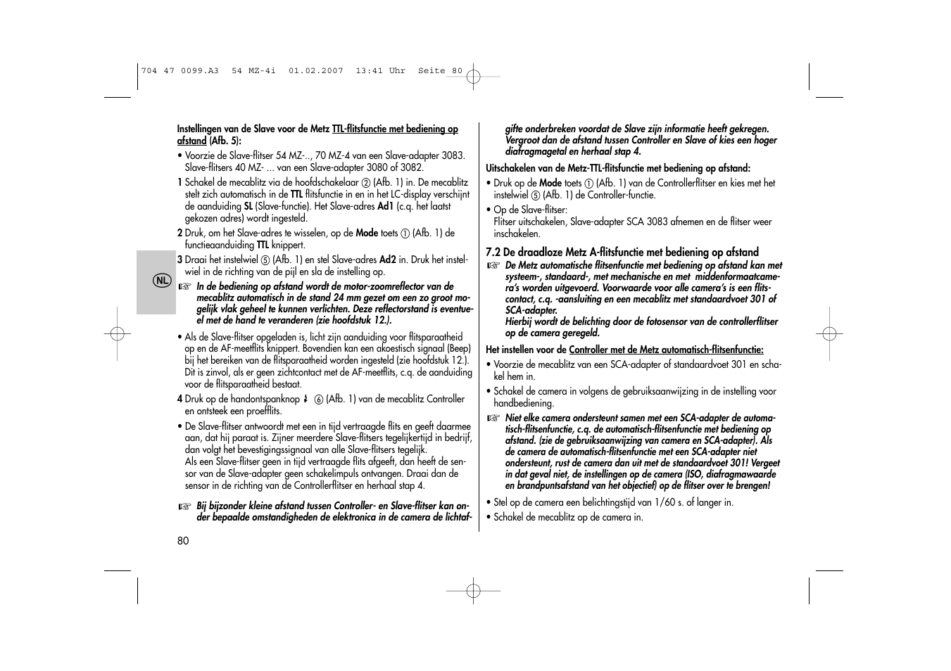 Metz MECABLITZ 54 MZ-4/4I User Manual | Page 80 / 206
