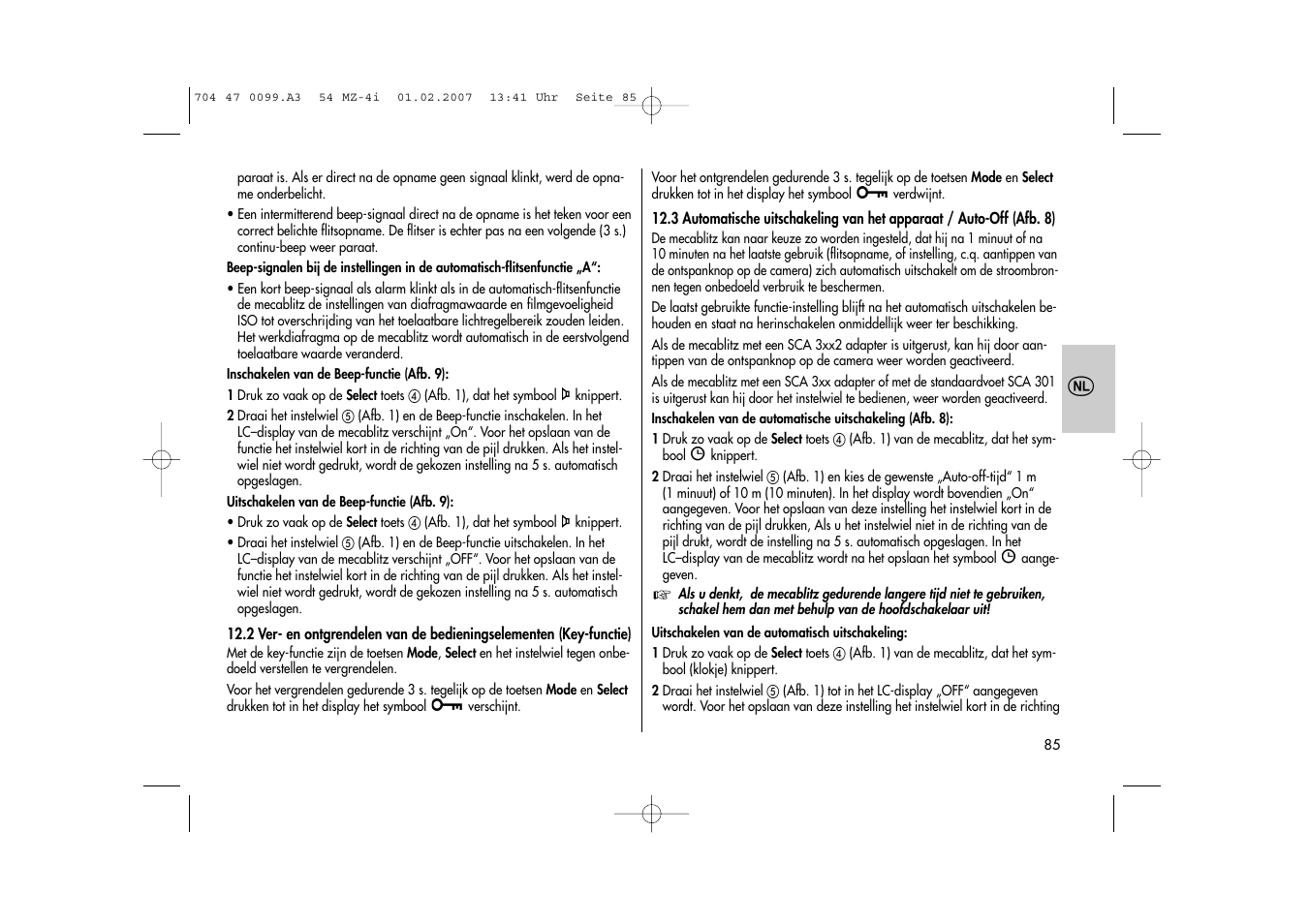 Metz MECABLITZ 54 MZ-4/4I User Manual | Page 85 / 206
