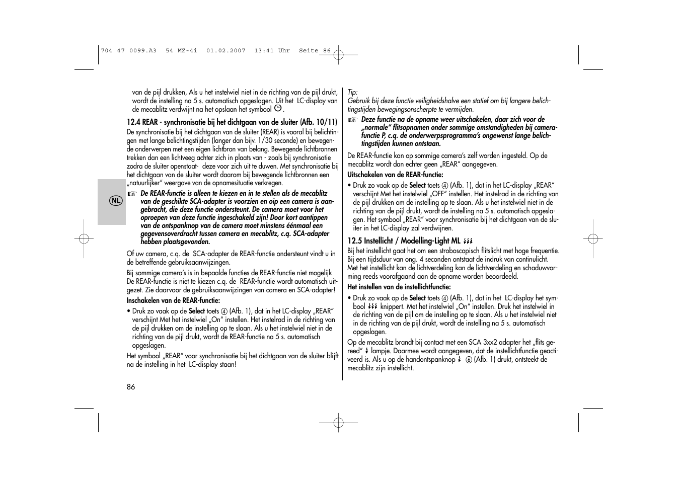 Metz MECABLITZ 54 MZ-4/4I User Manual | Page 86 / 206