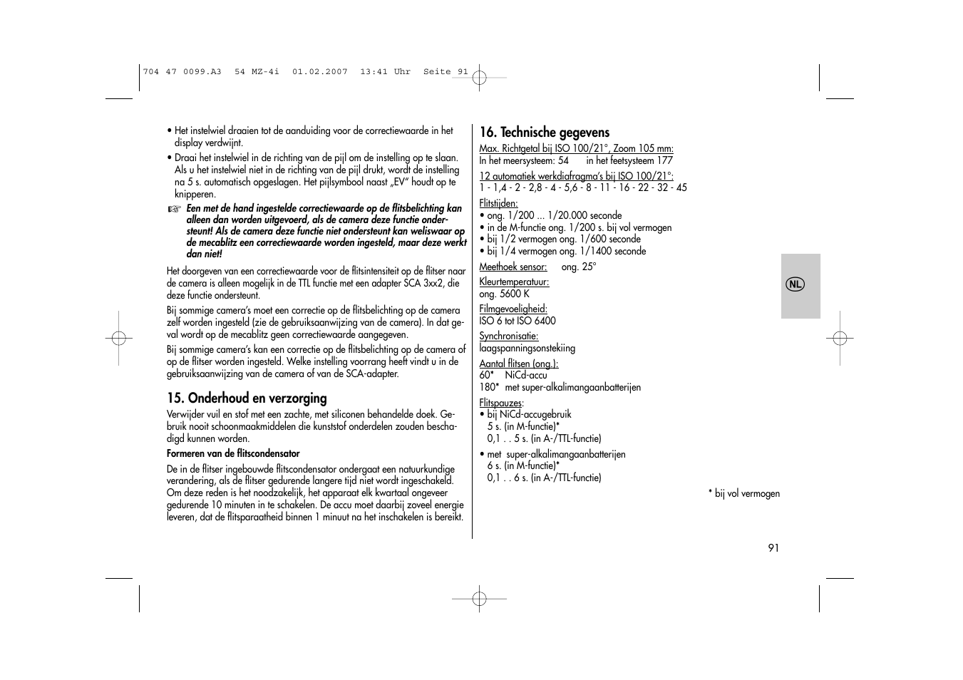 Metz MECABLITZ 54 MZ-4/4I User Manual | Page 91 / 206