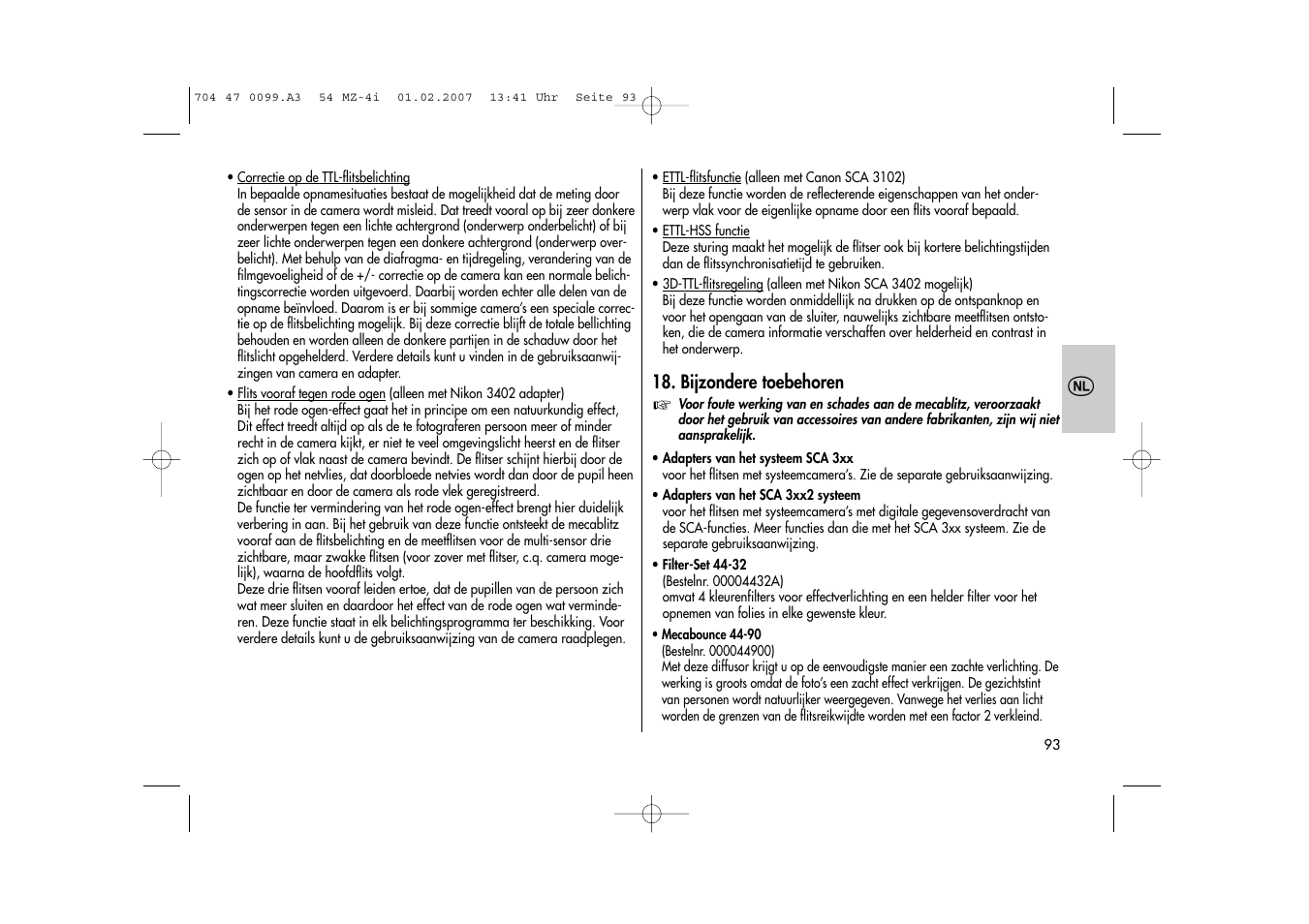 Metz MECABLITZ 54 MZ-4/4I User Manual | Page 93 / 206