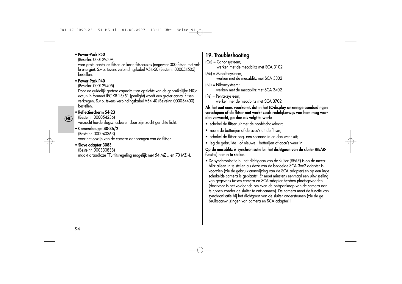 Metz MECABLITZ 54 MZ-4/4I User Manual | Page 94 / 206